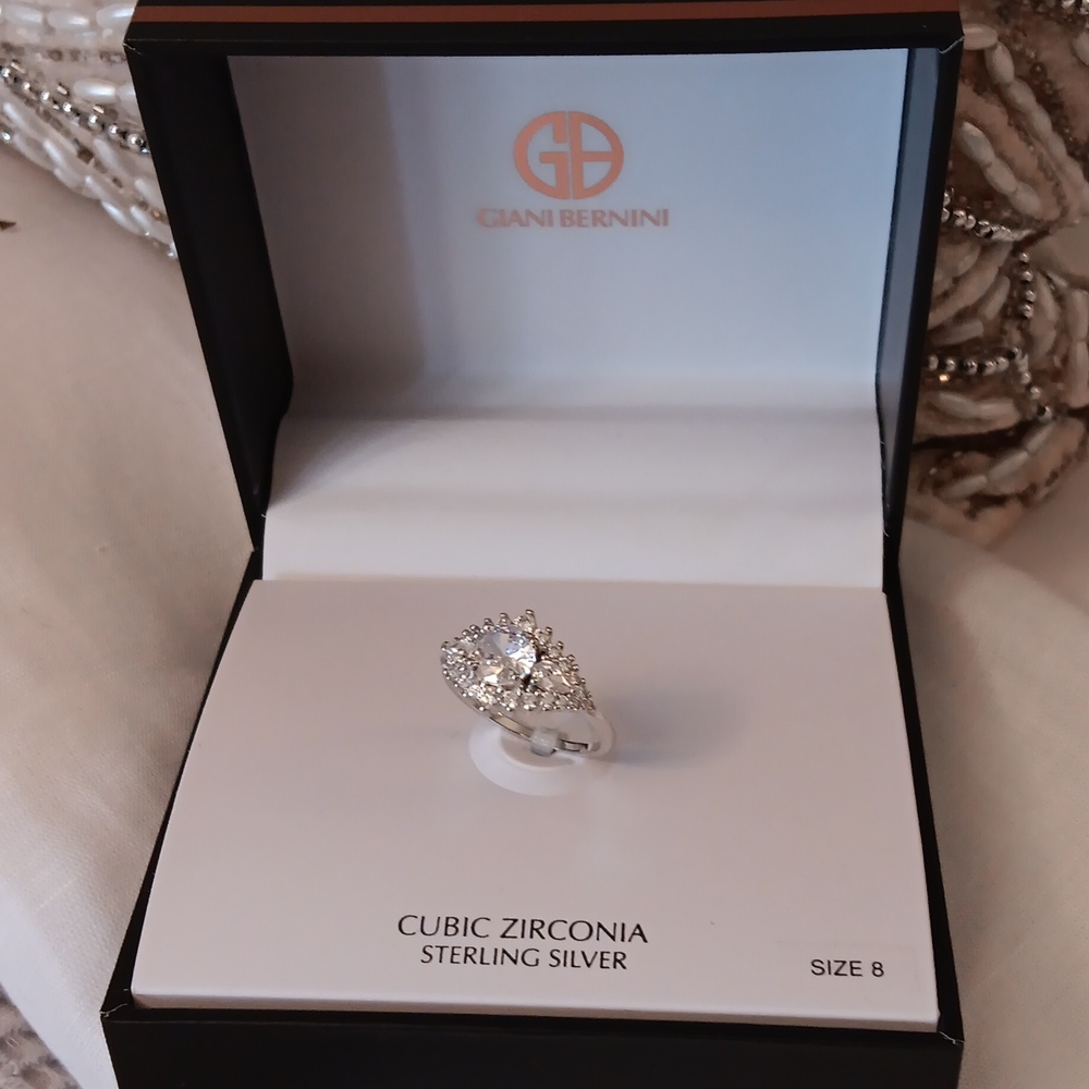 Nwt Giani Bernini cubic Zirconia Sterling silver ring